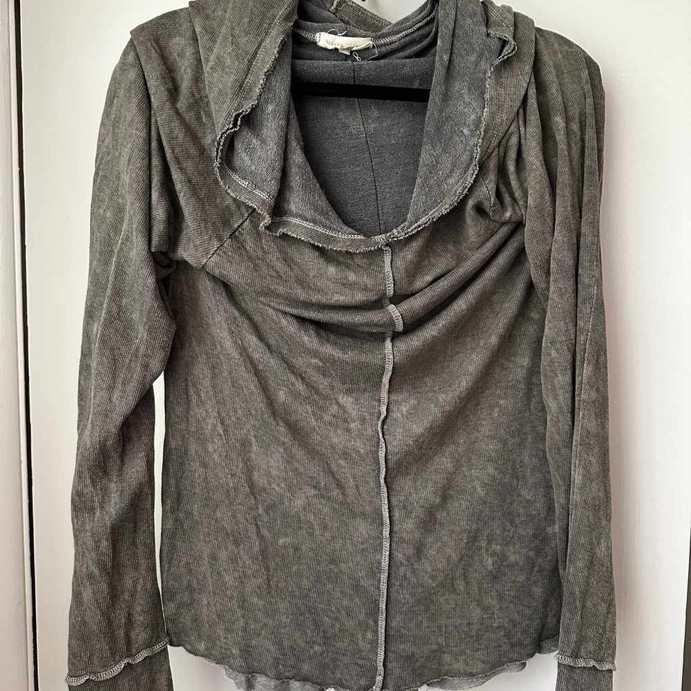 Gilded Intent Charcoal Cowl Neck Sweater